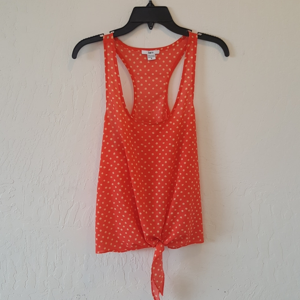 Bar III polka dot tank top